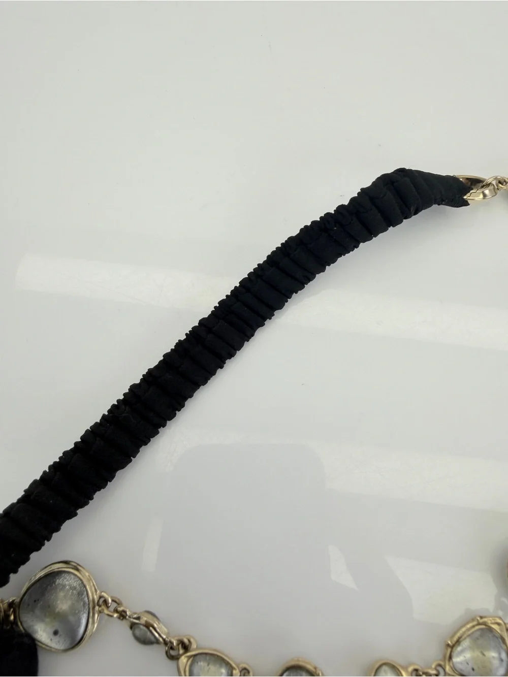 Chanel CC Stone Elastic Headband Rare